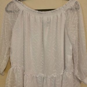 Banana Republic Off the Shoulder Blouse (White)